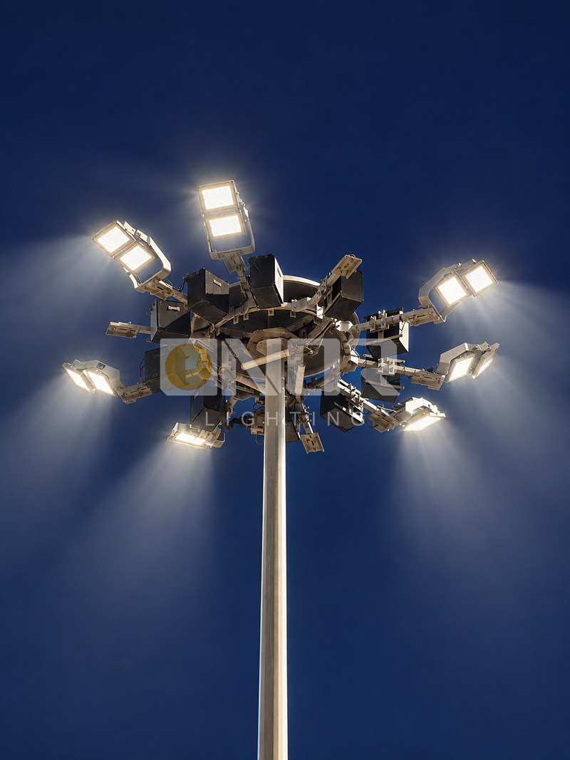 500W LED floodlight for spain-valencia-railway-high-mast-led-lighting-project (2)