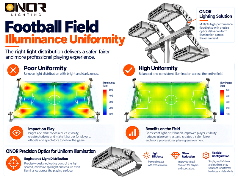 Football Field Lighting Design Lux Uniformity Glare and Pole Layout Explained (6)
