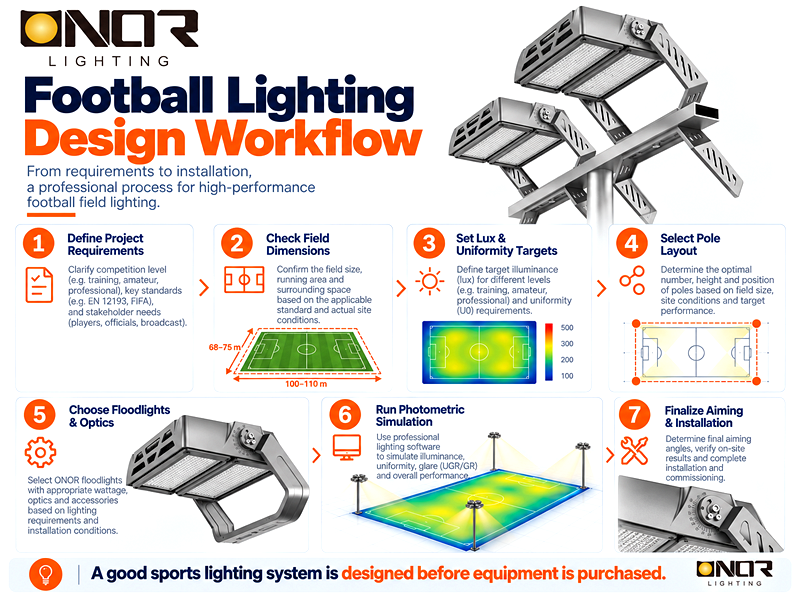 Football Field Lighting Design Lux Uniformity Glare and Pole Layout Explained (9)