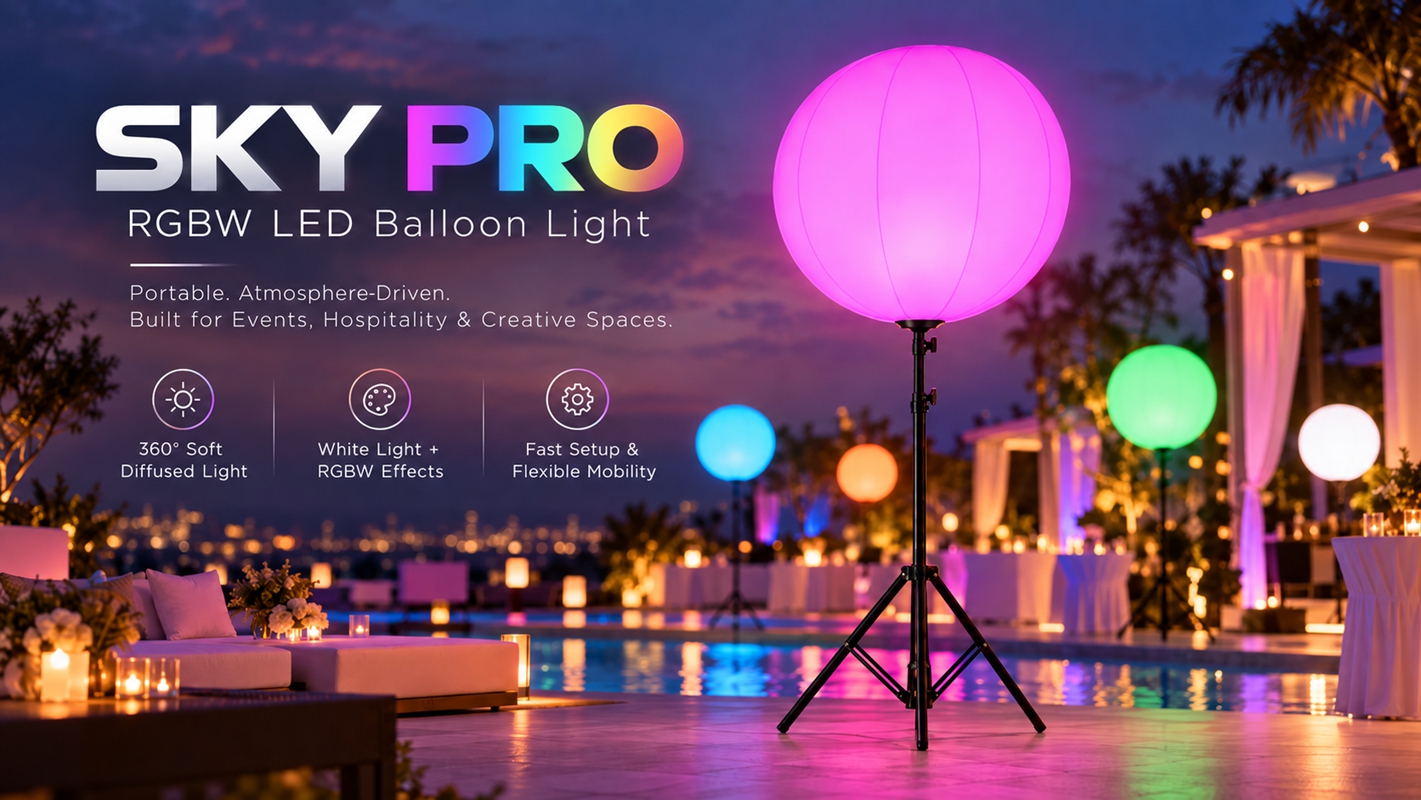 Skypro RGB LED balloon light tower